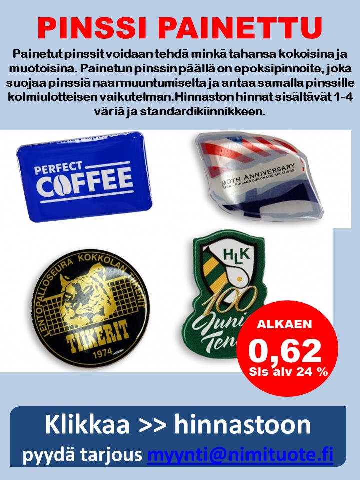 pinssi painettu
